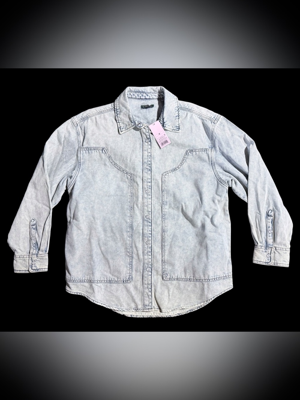 Wild Fable NWT Womens Heavyweight Denim Snap Button Shacket Size M Western style